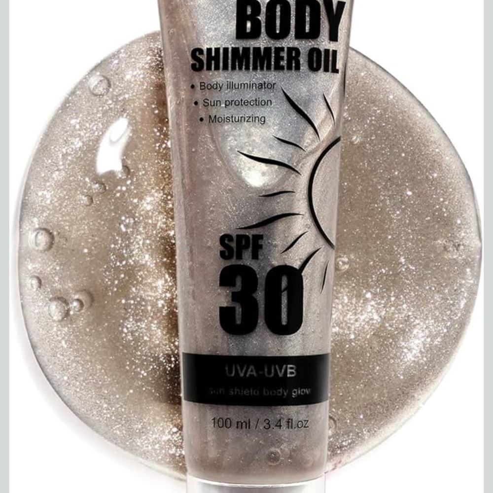 Dageda Bronze Shimmer Oil SPF 30 Sun Protection Shield 2 Face Body Glow 3.4oz - Picture 2 of 6